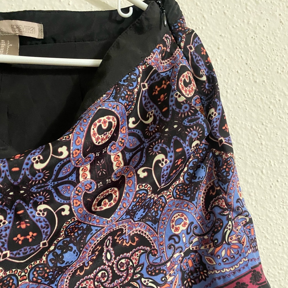 High waisted purple and pink flower shorts.sz L from Forever 21
